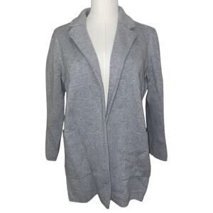 J Crew 365 Sophie Open Front Sweater Blazer Women's S Merino Knit Jacket Pockets